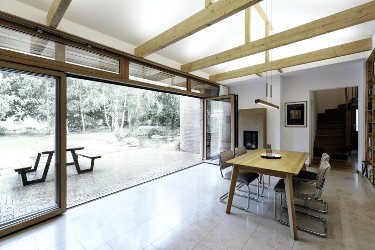 Solarlux woodline bifolding doors.