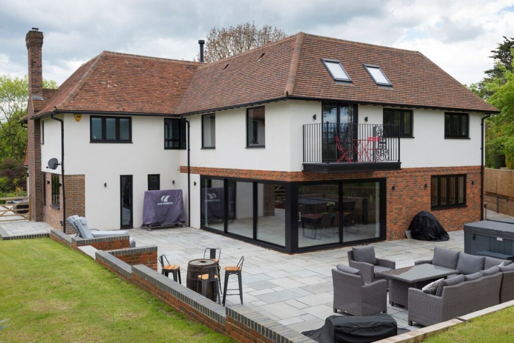 Origin aluminium windows on a contemporary home in Buckinghamshire