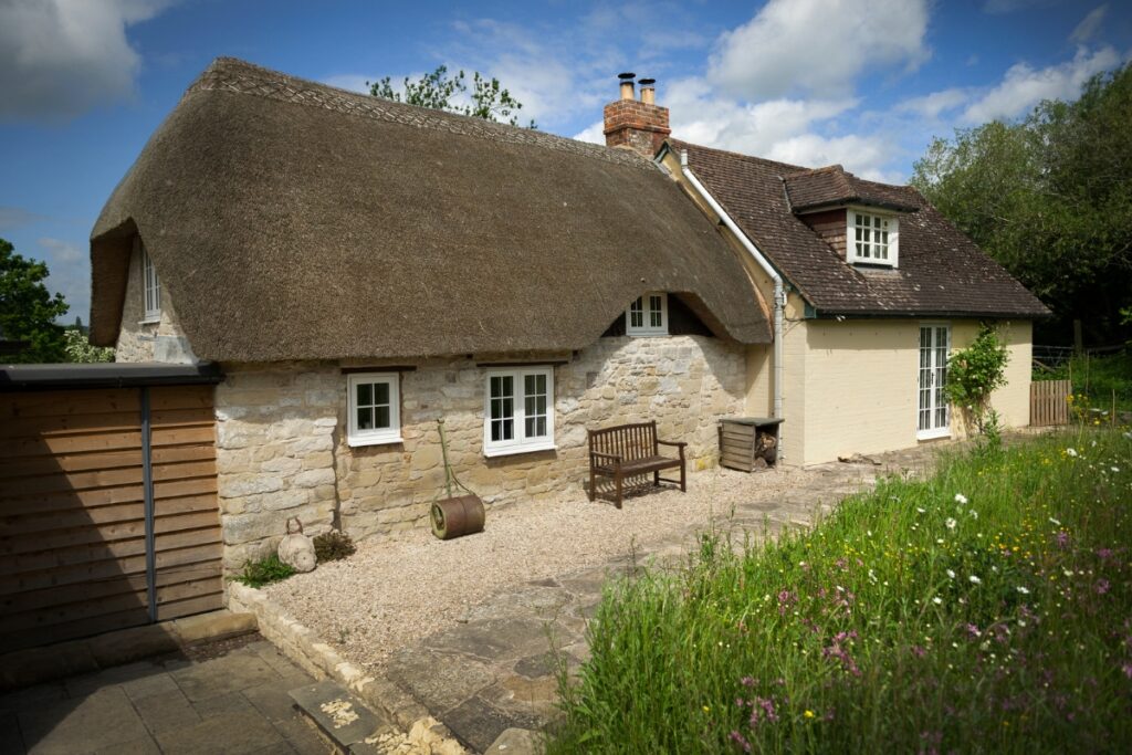 Timber alternative windows on a Cotswold stone cottage in Oxfordshire
